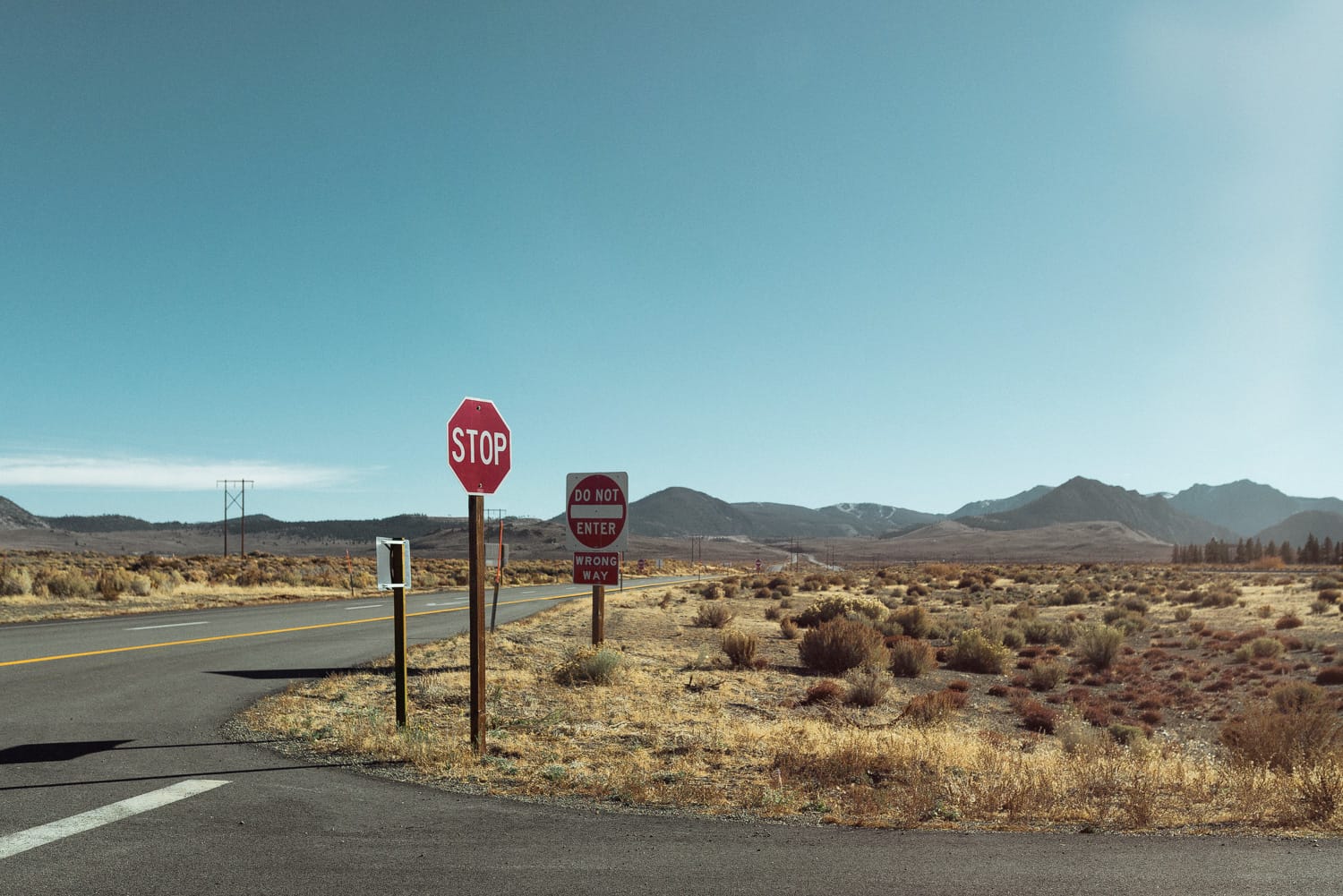 Stop sign Eastern Sierra Desert